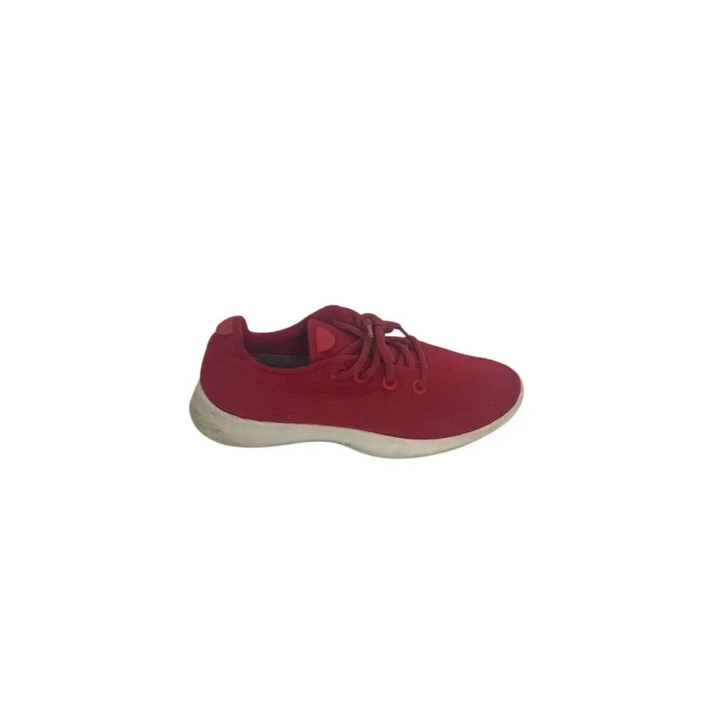 Allbirds Women's Wool Runners Red Lace Up Sneakers Size 9 - Picture 7 of 8